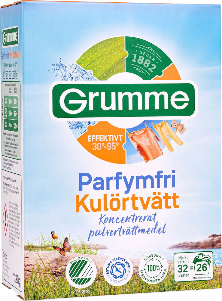 Tvättmedel kulör oparfymerat Grumme 1120 Gram