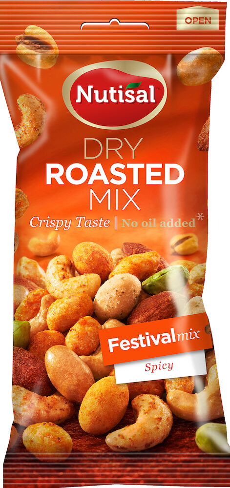 Festivalmix Dry roasted Spicy 60 g Nutisal