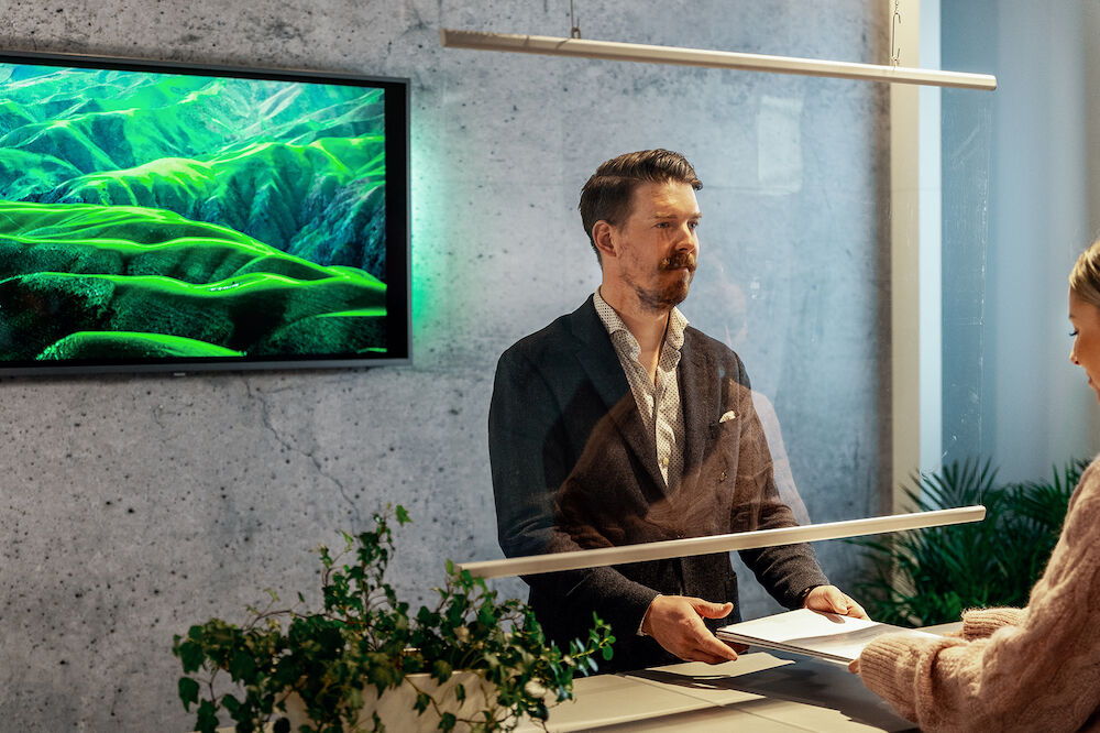 Skyddsskärm hängande transparent