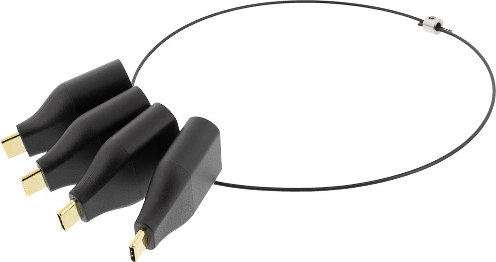 Adapter-ring Office USBC-AR1 - mDP/DP/VGA/HDMI svart Deltaco
