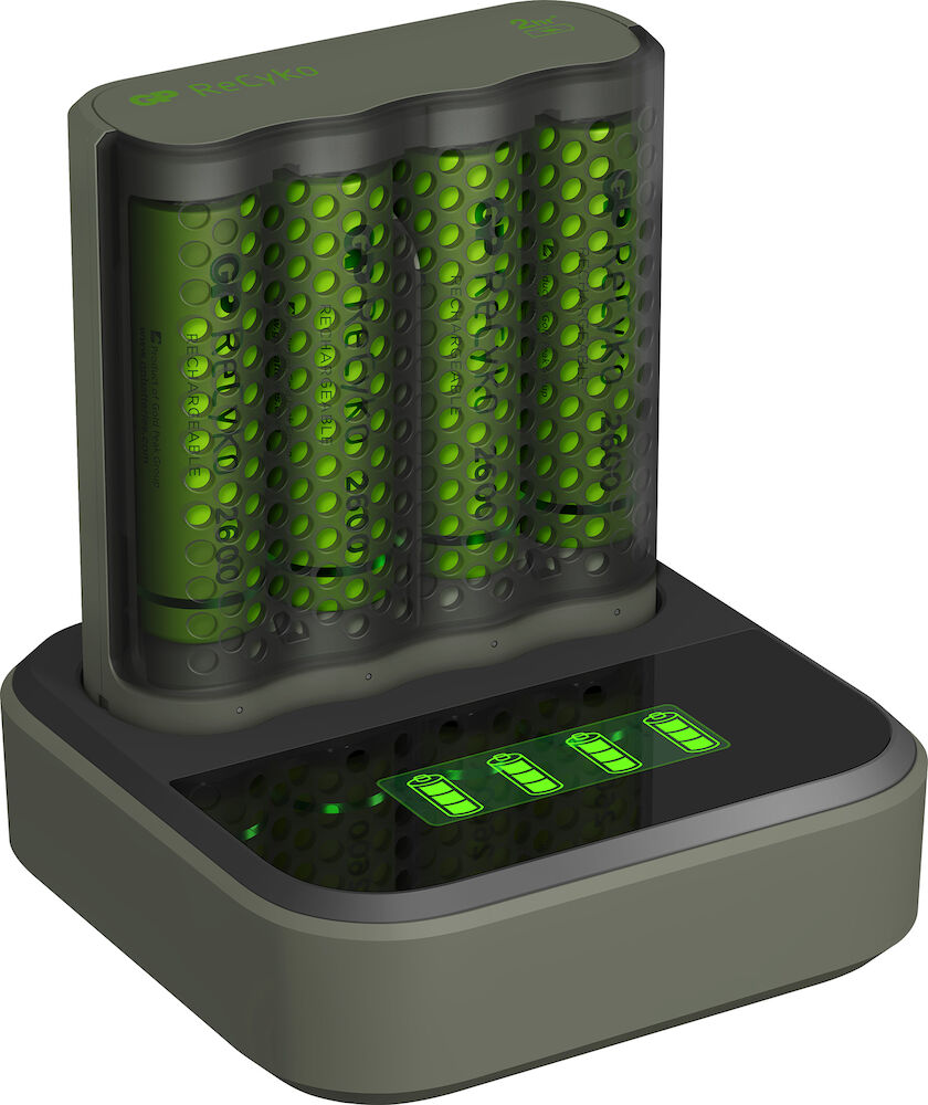 Batteriladdare GP ReCyko Speed med 4xAA 2600mAh batterier