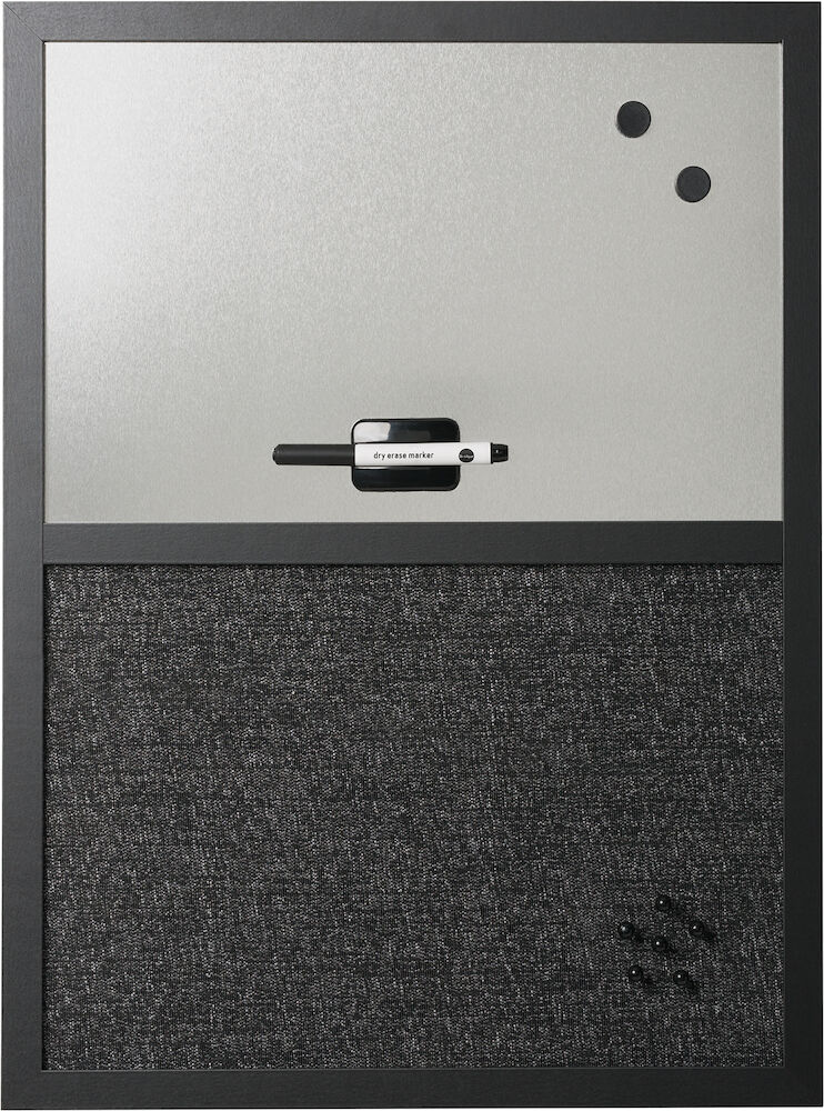Whiteboard anslagstavla Kombo silver/svart