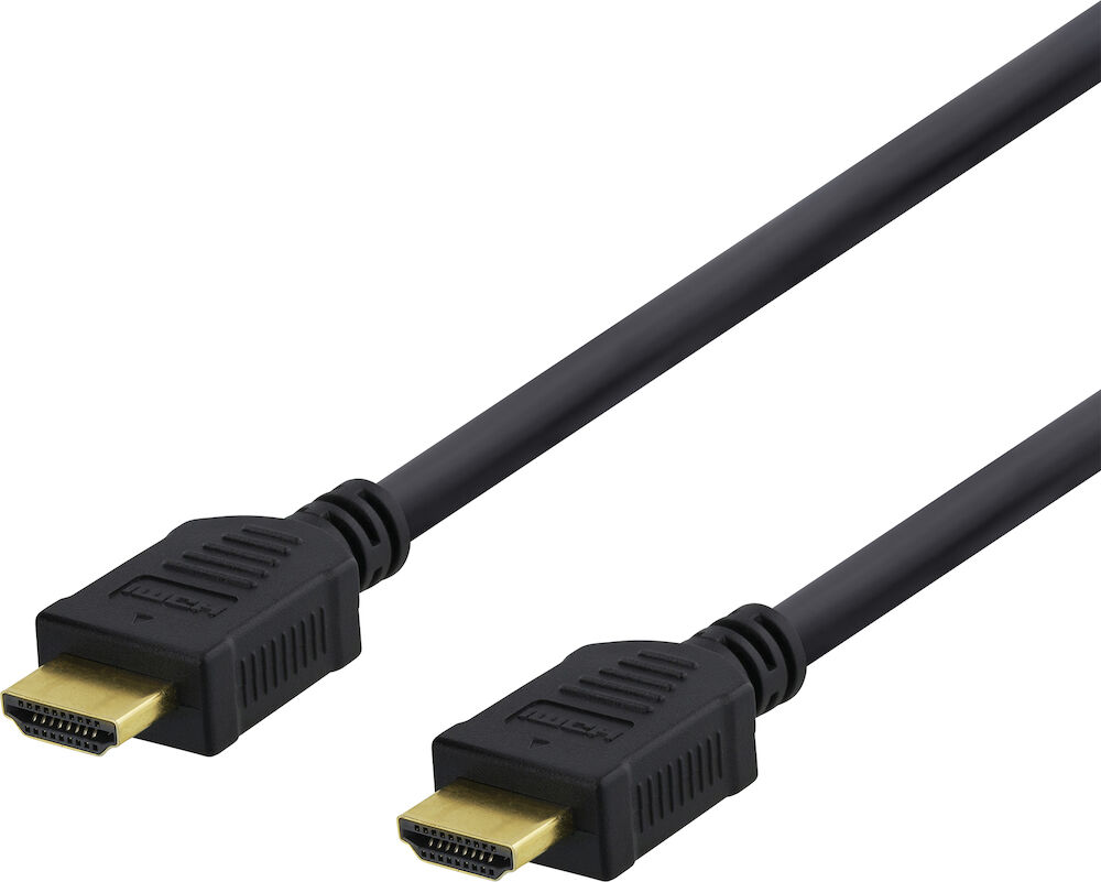 HDMI-kabel High-Speed  Deltaco 15 meter Svart