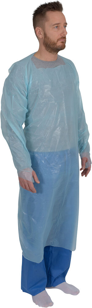 Engångsförkläde lång ärm med tumhål Abena