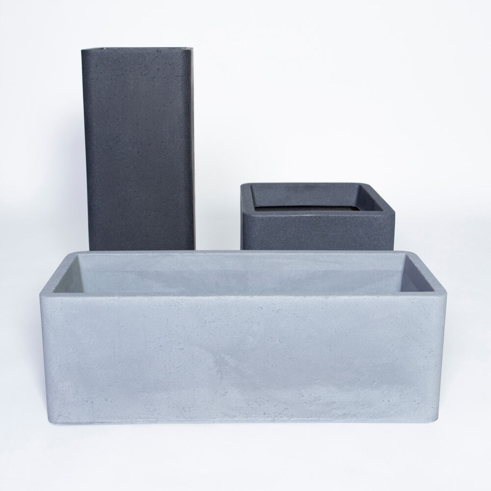 Kruka Milano Wide H=27 cm grå