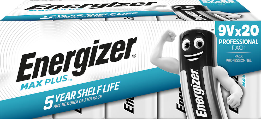 Energizer Max Plus Alkaliskt 9V 20-pack