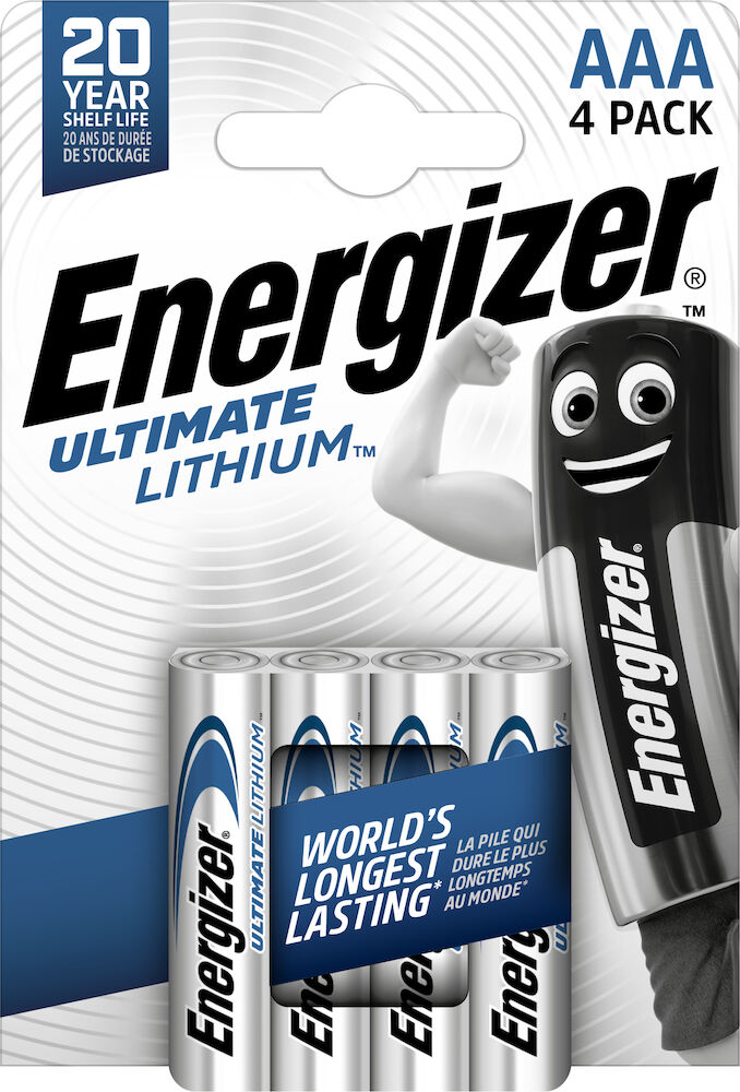 Batteri Lithium AAA FR03 Energizer 4-pack
