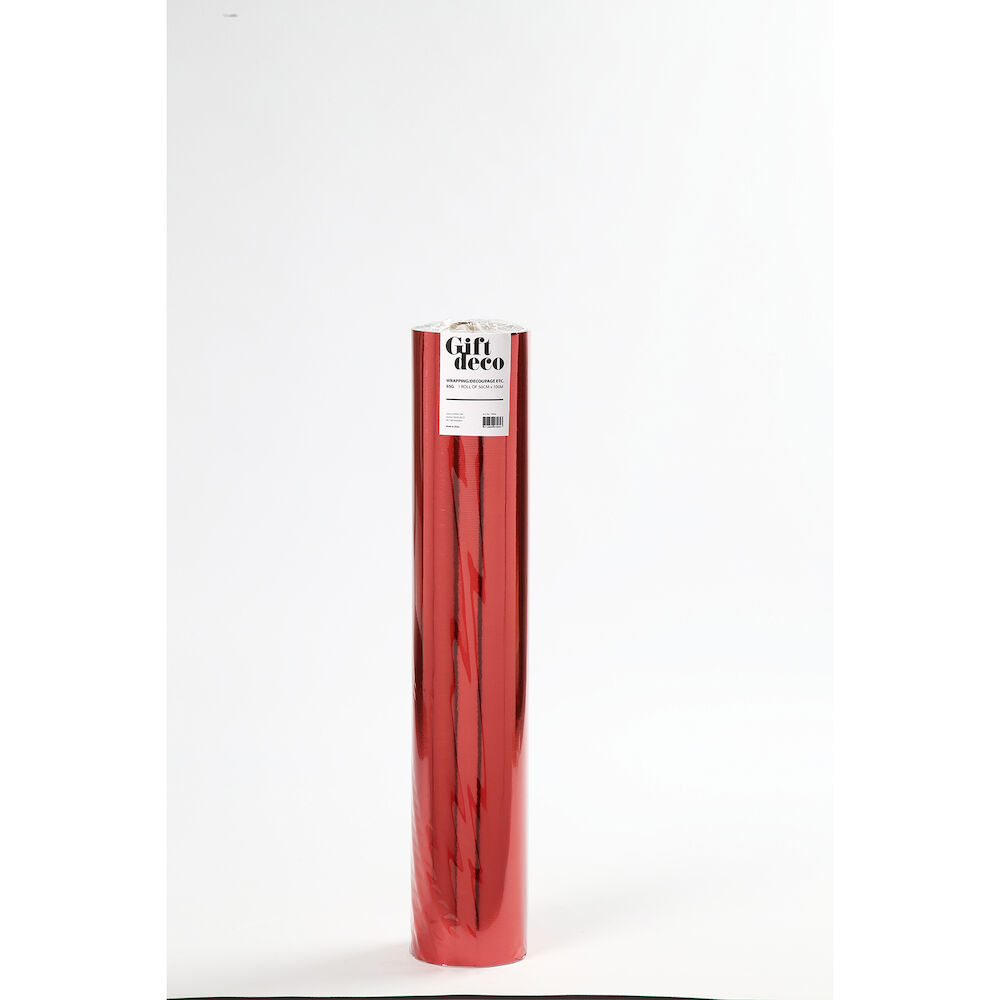 Presentpapper Röd blankt