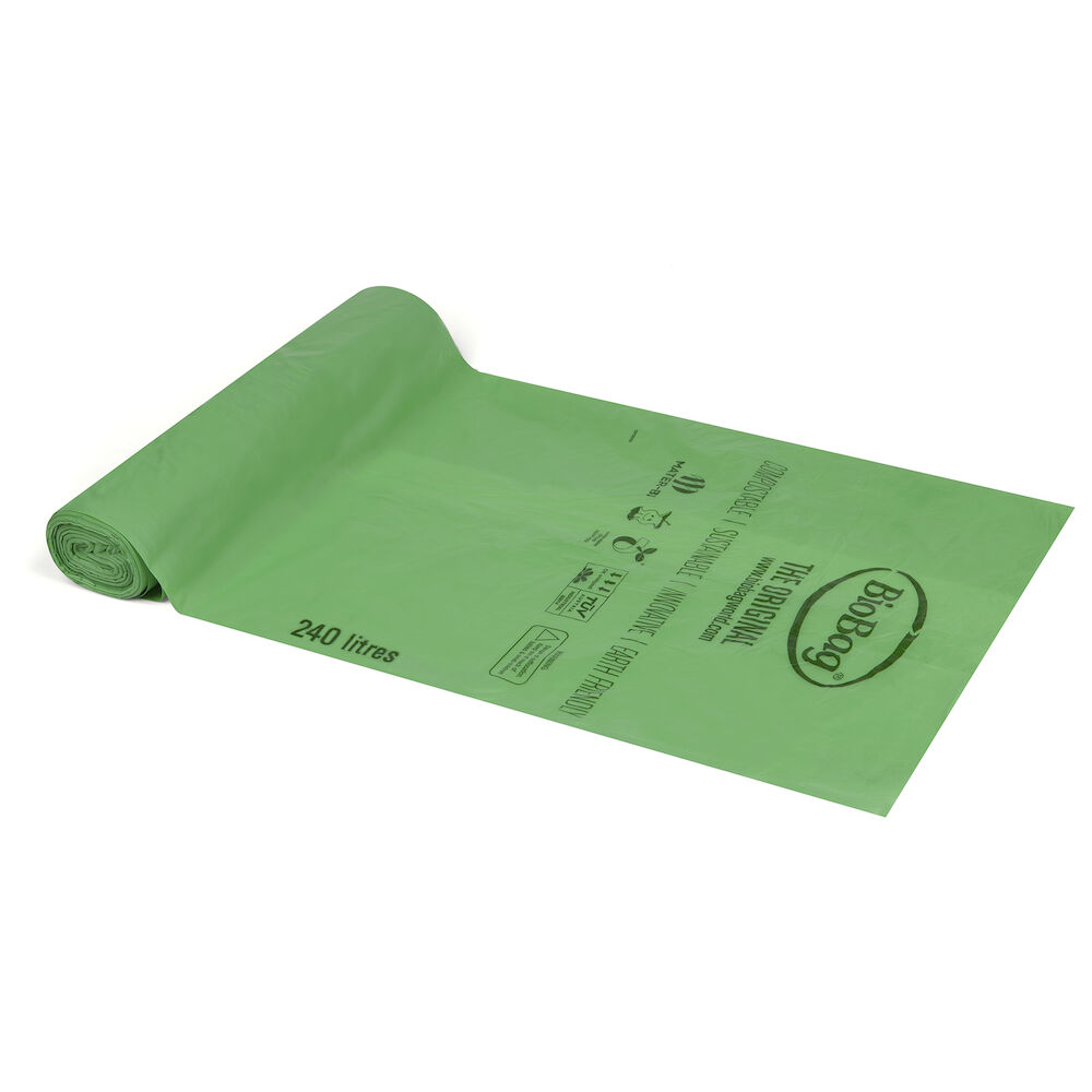 Sopsäck 240 Liter 17my grön 12 st/rulle