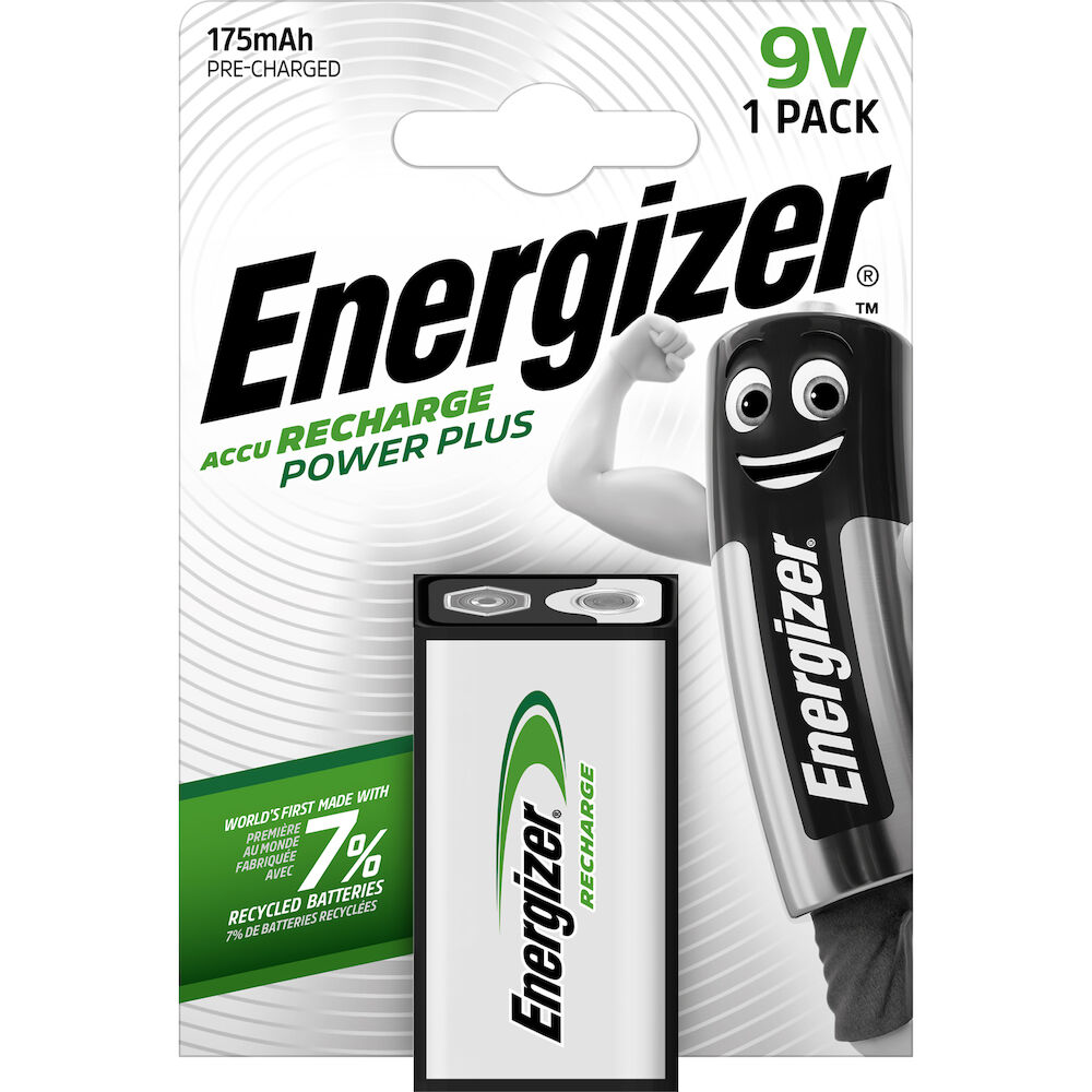 Batteri Laddbart Energizer Ni-MH 9V