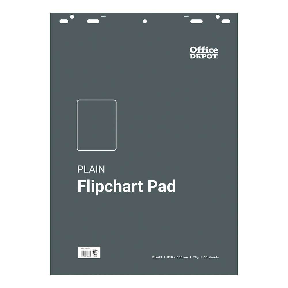 Blädderblock Office Depot 580 x 810 mm 50 blad/block 70 gram
