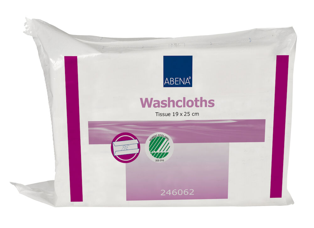 Tvättlappar tissue 6-lags 19x25 cm 125/fp