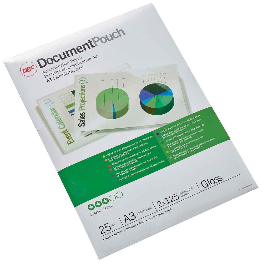 Lamineringsfickor A3 Gloss GBC