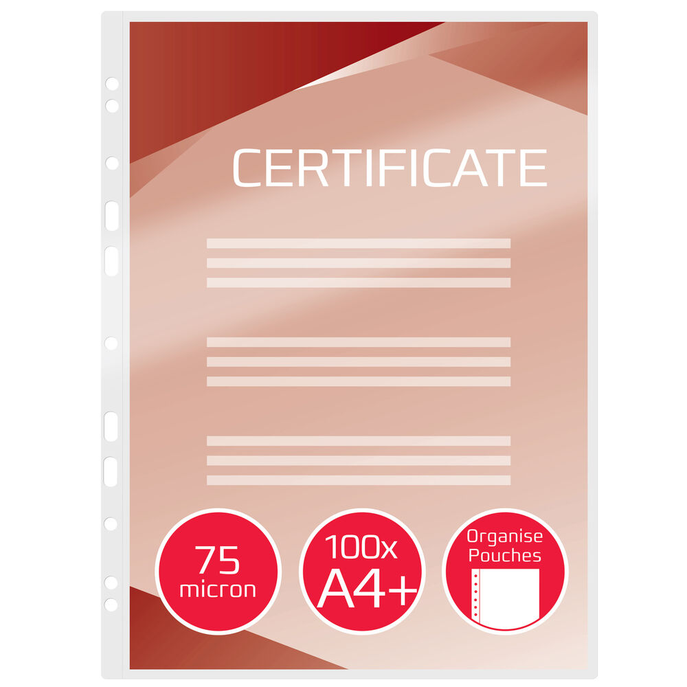 Lamineringsfickor A4 75 mikron hålade GBC