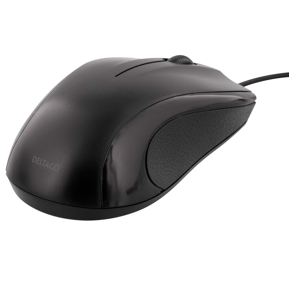 Datormus trådad 3 knappar Deltaco