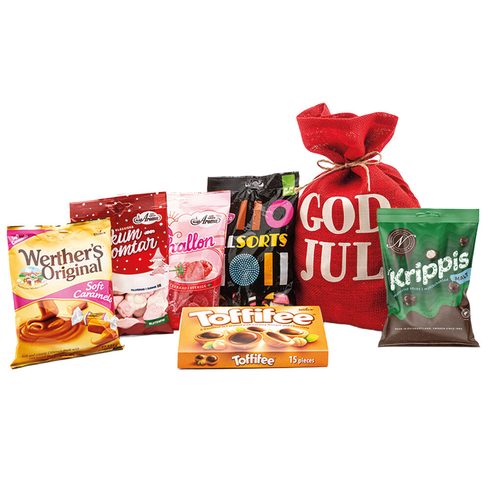 Jutesäck med stycksaker godis 1120 g Goody