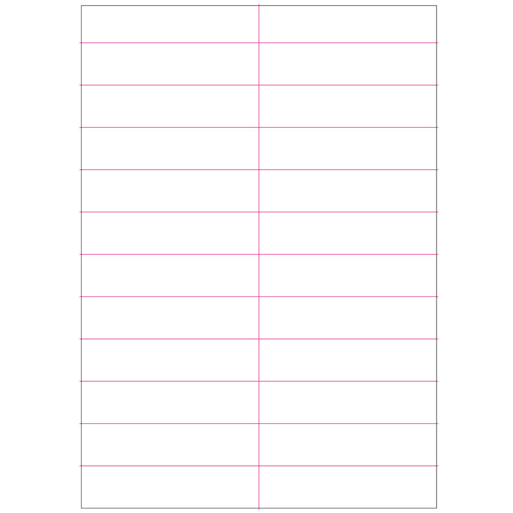 Hyllkantsetikett 104x25 mm på A4-ark