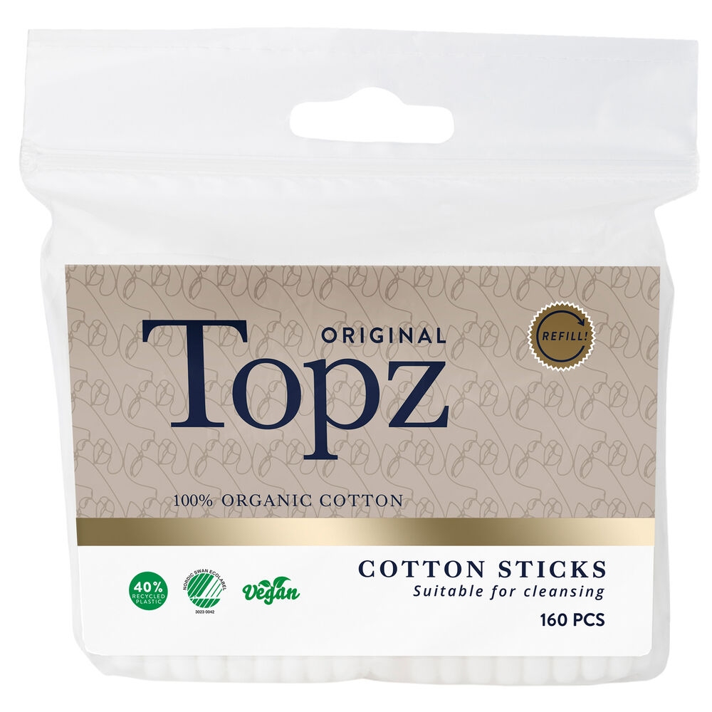 Bomullspinnar Topz Eko 160-pack